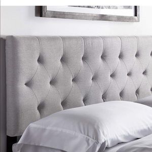 Queen bed upholstered headboard